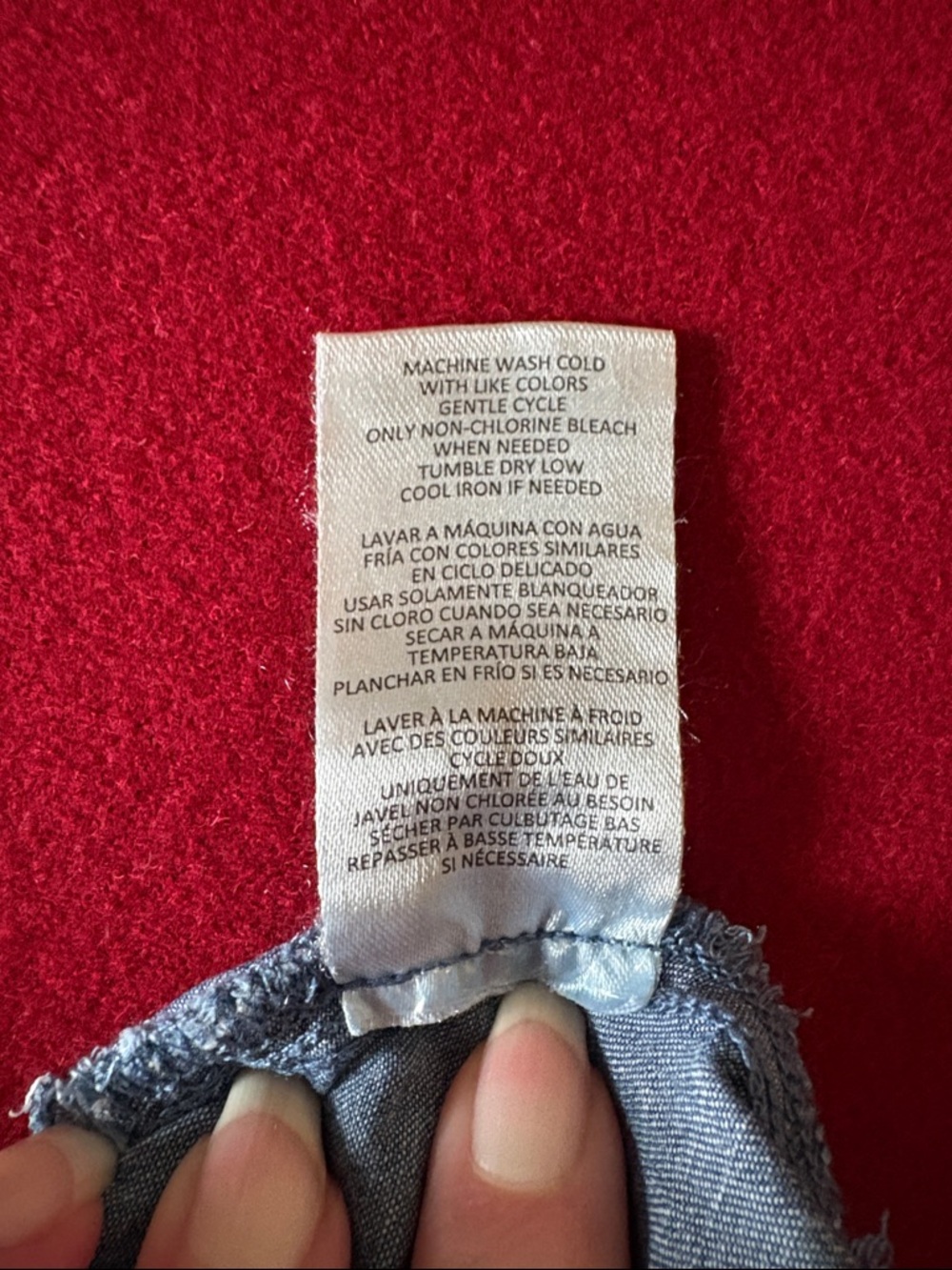 Lands End Sleeveless Denim Midi Dress - Blue - Picture 5 of 5